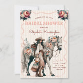 Western Boho Cowgirl Horse Brautparty Einladung (Vorderseite)