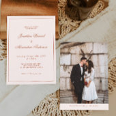 Western Boho Cream und Terracotta Wedding Einladung