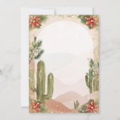Western Boho Desert Cactus Cowboy Weihnachtsfeiert Einladung (Rückseite)