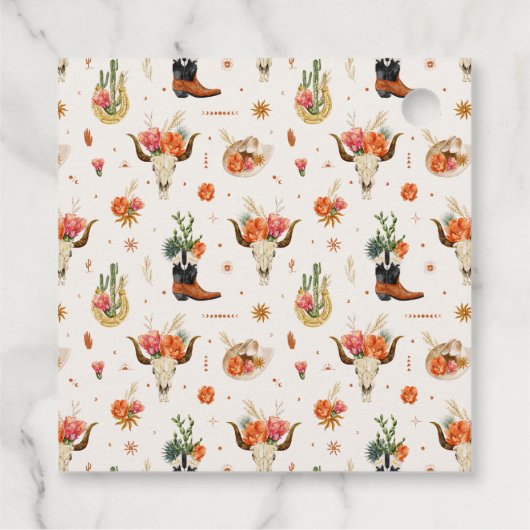 Western Boho Geschenkanhänger (Rückseite)