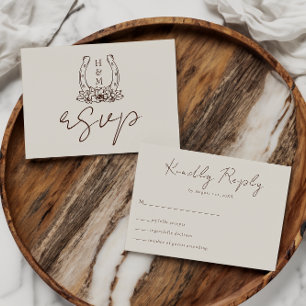Western Boho Hochzeit RSVP Karte