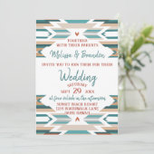 Western/Boho Hochzeitseinladung Einladung (Stehend Vorderseite)