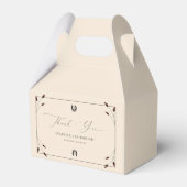 Western Boho Horseshoe Monogram Ranch Farm Wedding Geschenkschachtel (Vorderseite)