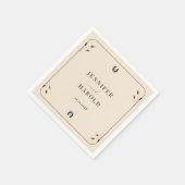 Western Boho Horseshoe Monogram Rustic Wedding Serviette (Ecke)