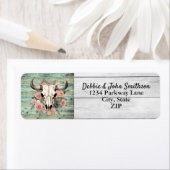 Western Boho Kuh Bläschen Schädelsage Hochzeit (Insitu)