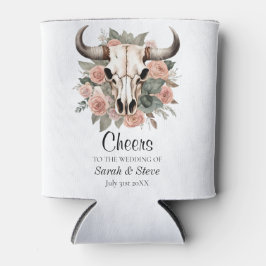 Western Boho Kuh Bläschen Schädelsage Hochzeit Dosenkühler