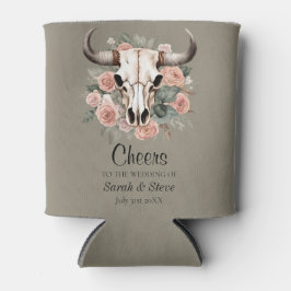 Western Boho Kuh Bläschen Schädelsage Hochzeit Dosenkühler