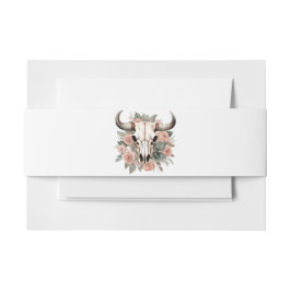 Western Boho Kuh Bläschen Schädelsage Hochzeit Einladungsbanderole