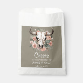 Western Boho Kuh Bläschen Schädelsage Hochzeit Geschenktütchen
