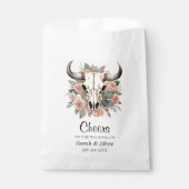Western Boho Kuh Bläschen Schädelsage Hochzeit Geschenktütchen (Vorderseite)