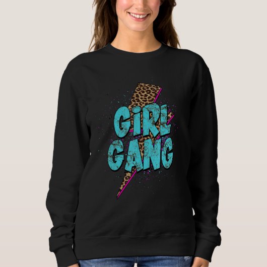 Western Boho Leopard Turquoise Rodeo Girl Sweatshirt (Vorderseite)