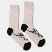 Western Boho Longhorn Floral Socks Socken (Rechts)
