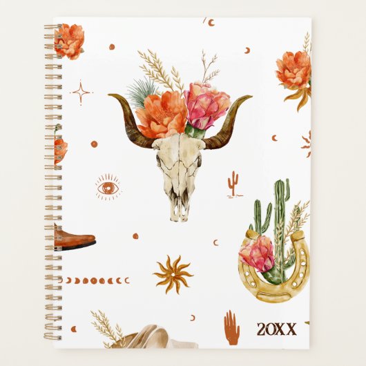 Western Boho Monthly Planer (Vorderseite)
