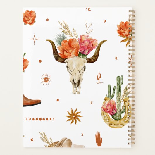 Western Boho Monthly Planer (Rückseite)