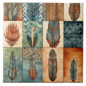 Western-Boho-Muster Fliese (Vorderseite)