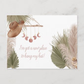 Western Boho Neuer Ort für Hang Hat Moving Ankündigungspostkarte (Vorderseite)