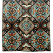 Western Boho Pattern Duschvorhang (Vorderseite)