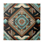 Western Boho Pattern Fliese (Vorderseite)