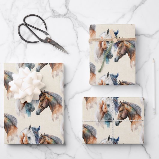 Western Boho Pattern Geschenkpapier Set (Vorderseite)