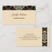 Western Boho Pattern Visitenkarte (Vorne/Hinten)