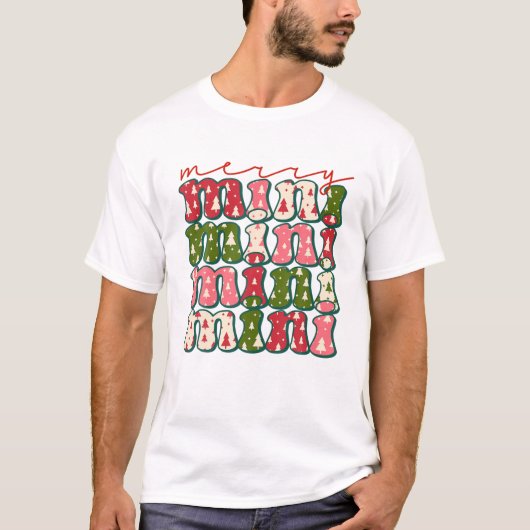 Western Boho Retro Christmas Mimi Mom Mother T-Shirt (Vorderseite)
