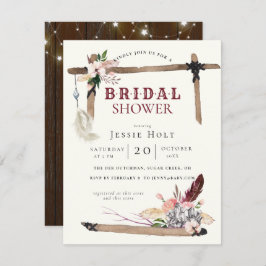 Western Boho Style2 Brautparty Einladung