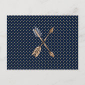 Western Boho Style Babydusche Einladung Postkarte (Rückseite)