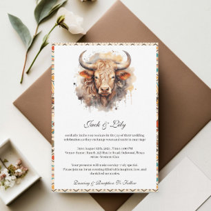 Western Boho Wedding Einladung