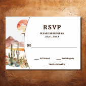 Western Boho Wedding RSVP Karte