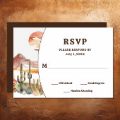 Western Boho Wedding RSVP Karte