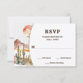 Western Boho Wedding RSVP Karte (Vorderseite)