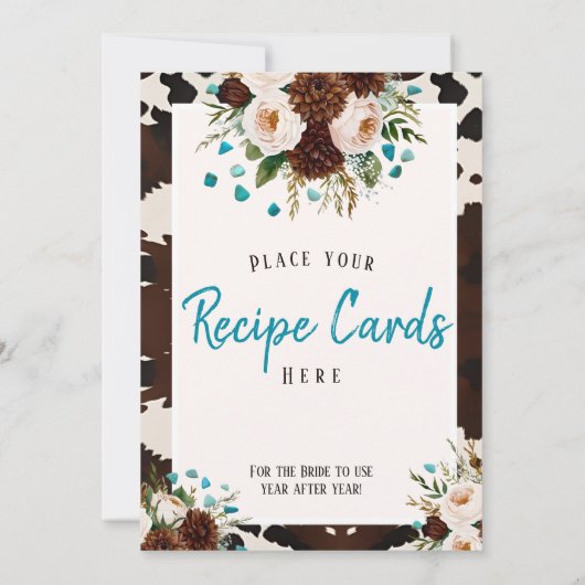Western Boho Wildblume Rezeptionskarten hier Unter Einladung (Rückseite)
