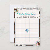 Western Boho Wildblumen Brautparty Bingo Spiel Einladung (Vorderseite)