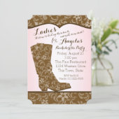 Western Boot Junggeselinnen-Abschied Einladung (Stehend Vorderseite)