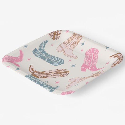 Western Boot Party Teller (Gewinkelt)