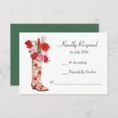 Western Boot-Rote Rosen Hochfahren von RSVP (Vorne/Hinten)