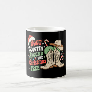 Western Boot Scootin Around The Christmas Tree Kaffeetasse