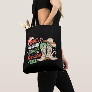 Western Boot Scootin Around The Christmas Tree Tasche