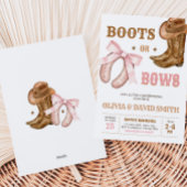 Western Boots and Bows Gender Reveal Einladung