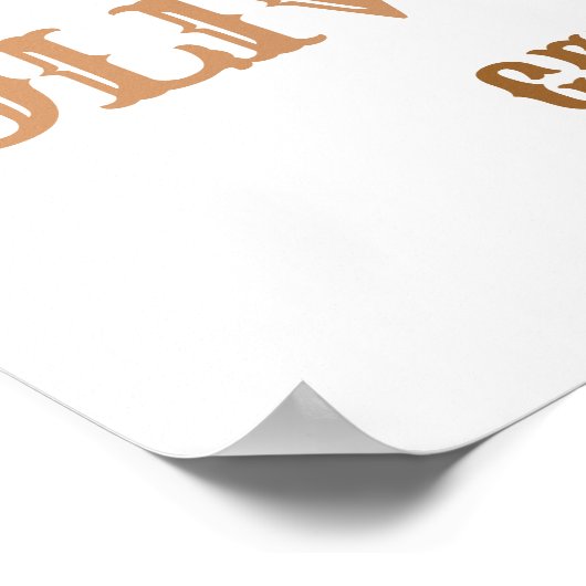 Western Boots and Bows Gender Reveal Welcome Sign Poster (Ecke)