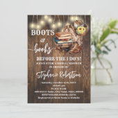 Western Boots & Books Before I do Bridal Shower Einladung (Stehend Vorderseite)