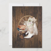 Western Boots & Books Before I do Bridal Shower Einladung (Rückseite)