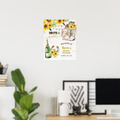 Western Boots & Bubbly Bridal Shower Welcome Sign Poster (Heimbüro)