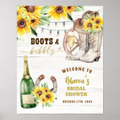 Western Boots & Bubbly Junggesellinnenabschied-Wil Poster (Vorne)