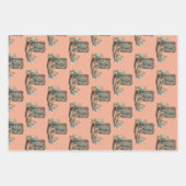 Western Boots Floral Fiftieth Birthday Geschenkpapier Set (Vorderseite 2)