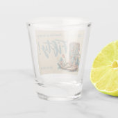 Western Boots Floral Fiftieth Birthday Schnapsglas (Rückseite)