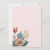 Western Boots Floral Fortieth Birthday Einladung (Rückseite)