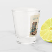 Western Boots Floral Fortieth Birthday Schnapsglas (Links)
