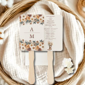 Western Boots Floral Terracotta Hochzeit Fächer