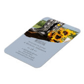 Western Boots Sonnenblumen Rustikale Hochzeit Magnet (Linke Seite)